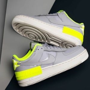 Nike Af1 grey & neon yellow/green